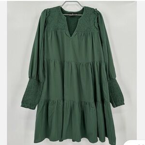 Tuckernuck Elegant Green Smocked Dress